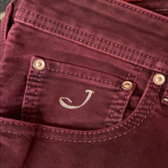 EUC Jacob Cohen velour burgundy jeans - Picture 2 of 9